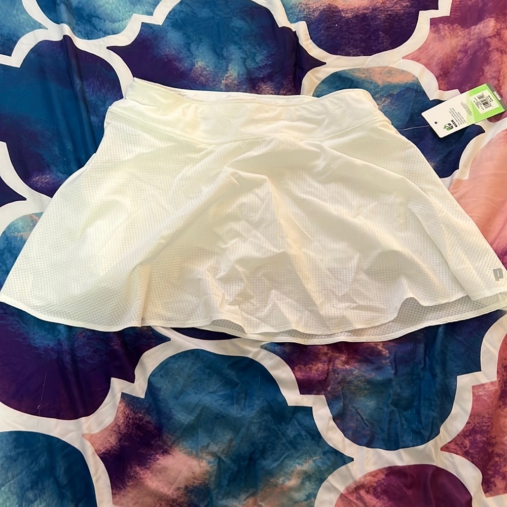 White tennis skort